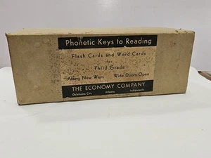 The Economy Company Phonetic Keys to Reading Flash Cards for Third Grade 1940s - Picture 1 of 4
