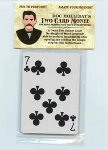 Doc Holliday’s Two Card Monte Classic Magic Trick - Made in USA - Picture 1 of 3