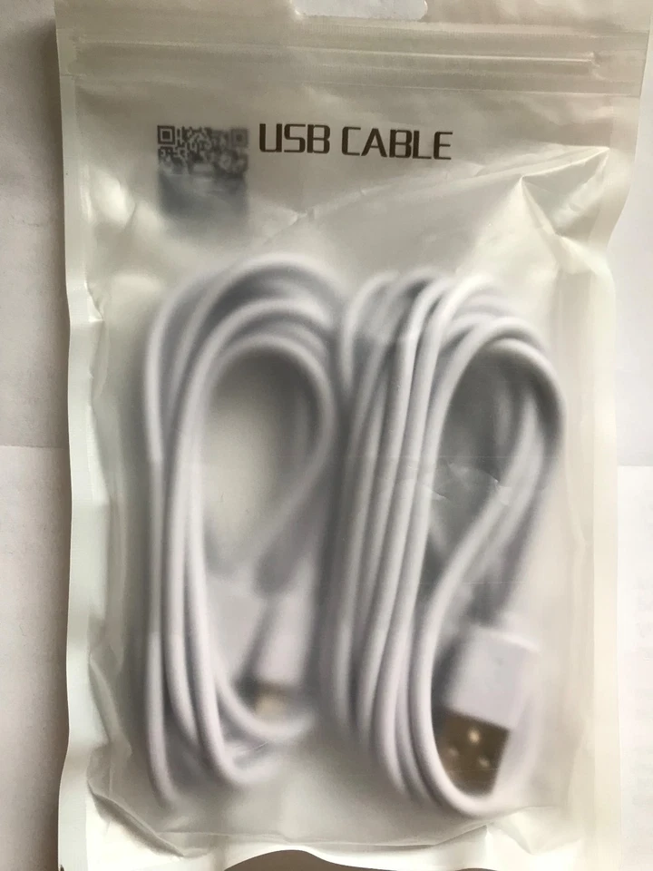 2x USB Cables for all iPhones - 6.5 Feet / 2M Long (White) - Image 1 of 1