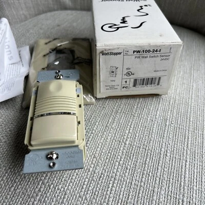 WattStopper PW-100-24-1 Passive Infrared PIR Wall Switch Sensor 24VDC Ivory  - Image 1 of 4