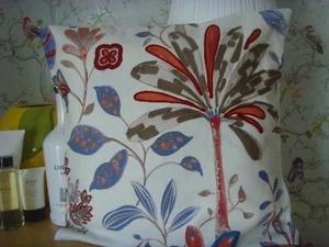 B IN TREE OF LIFE EMBROIDERED FLORAL PRINT cushion cover 16in - Picture 1 of 2