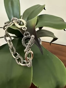 MULTI COLORED LINK BRACELET! Silver And Gold Tone! Reduced For Shop Closing - Picture 1 of 3