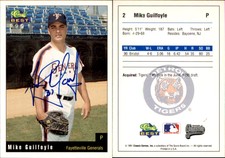Mike Guilfoyle Signed 1991 Classic Best Fayetteville Generals #2 Card Auto