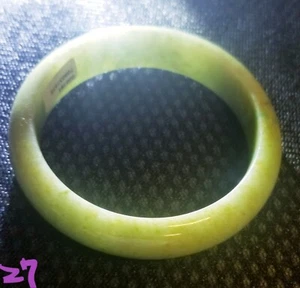 Zertifiziertes grünes 100 % natürliches Jadearmband Klasse A 57 mm/18 - US-Verkäufer - Bild 1 von 2