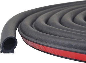 Universal Automotive Door Seal Strip D-Shape Self-Adhesive Weather Stripping for - Picture 1 of 12