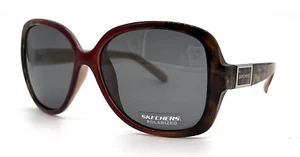 NEW SKECHERS SK4119 BU-3P BROWN RED POLARIZED AUTHENTIC SUNGLASSES 56 - 15 - Picture 1 of 4
