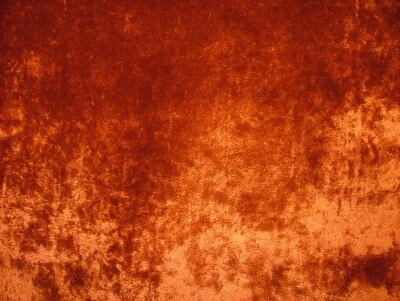 Vivid Orange Thick Crushed Velvet Fabric Upholstery Cushion Multi Use - Image 1 of 4