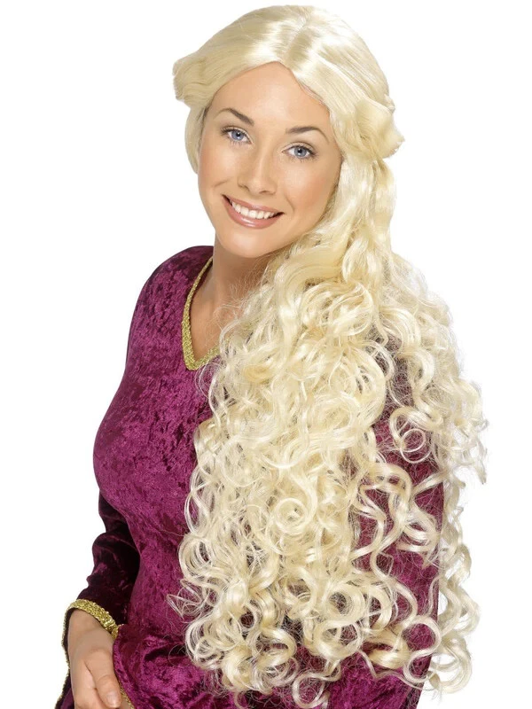 Womens Renaissance Wig Long Blonde Hair RAPUNZEL Adult Costume Halloween NEW - Image 1 of 1
