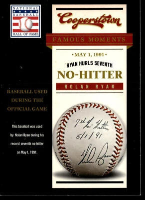 2012 Panini Cooperstown Nolan Ryan #5 Famous Moments Texas Rangers - Image 1 of 2