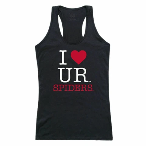 University of Richmond UR Spiders Womens Love Tank Top Tee T-Shirt Black Cover