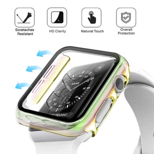 Pour Apple Watch Series 6/SE/5/4 étui housse complet protection verre trempé 40/44 mm - Photo 1 sur 18