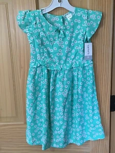 NWT Carter's Flowers Floral Daisy Dress Girls Turquoise many sizes - Picture 1 of 1