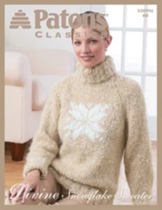 Divine' Snowflake Sweater Patons Pattern 500996 - Picture 1 of 1