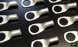 (1) 6 AWG Ring 1/2" Hole Terminal Lug Tin Plated Copper Cable lug Gauge - Picture 1 of 2