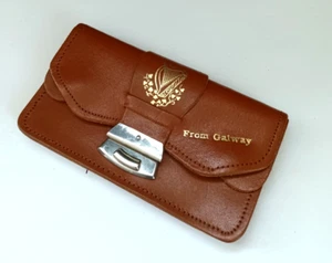 Mini Akkordeon Kreditkarten Geldbörse braun Leder "von Galway" Steckfach klein - Bild 1 von 11