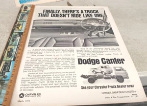 1972 DODGE CANTER Australian Sales Advert - Picture 1 of 1
