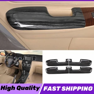 Para Toyota Corolla 2003-2008 4 piezas negro madera grano interior reposabrazos cubierta moldura - Imagen 1 de 7