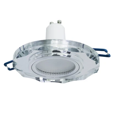 Faretto rotondo moderno vetro specchiato incasso 60mm LED 5W GU10 luce vetrine - Immagine 1 di 4