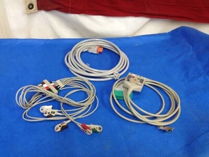 Fukuda Denshi Compatible ECG Trunk Cable with 5 Lead Grabber Cable, NIBP Hose - Picture 1 of 7