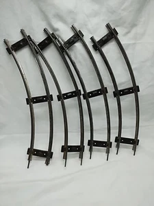 Train O Gauge Scale Tintype 2 Rail Curved Track Set of Four - Picture 1 of 9