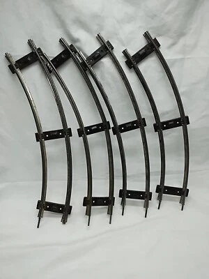 Train O Gauge Scale Tintype 2 Rail Curved Track Set of Four - Image 1 of 4