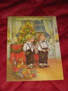 AK ~ Grußkarte ~ Weihnachtskarte~ von Lisi Martin ~ Jungen singen ~ selten - Bild 1 von 2