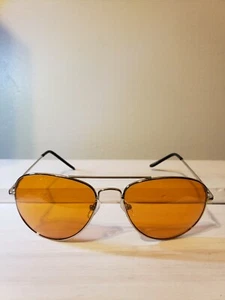 unisex high definition brownish&yellow lenses aviator sunglasses - Picture 1 of 8