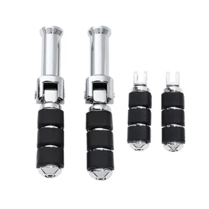 Chrome Driver Passenger Footpegs w/ Bracket Fit For Harley Low Rider FXLR 18-23 - Bild 1 von 10