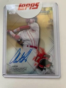 2021 Topps Bowman Sterling Austin Hendrick Gold Auto #49/50 Reds Rookie Prospect - Picture 1 of 2