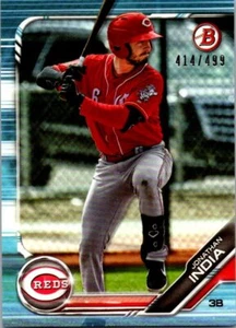 2019 Bowman Draft #BD-97 Jonathan India Sky Blue #/499 - Picture 1 of 2