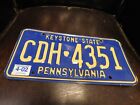 Pennsylvania License Plate PA # CDH-4351 Tag Expired in 2002