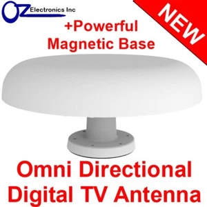 Omni-Directional UHF/VHF Digital TV Radio Amplified Digital Antenna Boat Caravan - Picture 1 of 9