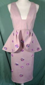 NWT ASOS Dress Evening Formal Dress Floral Lavender Iridescent Flowers 6 - Picture 1 of 6