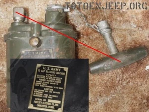 PLAQUETTE LABEL BLASTING MACHINE 10 CAPS BRASS ENGINEERS jeep willys us ww2 - Picture 1 of 1