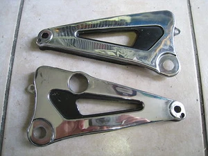 Z 440 H KZ440 footrest holder plate chrome trim left right foot rest cover - Picture 1 of 2