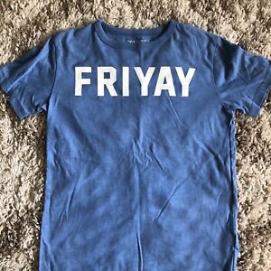 Crewcuts Graphic T-Shirt Boys FRI-YAY Blue Sz 12