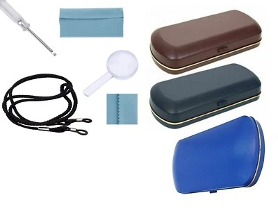 SECOND GLANCE Reading Glasses Case Repair Kit Cloth Neck Cord Screwdriver Mini Magnifier Set
