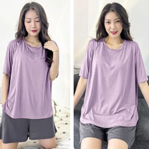 Lady 2PCS Pajamas Set Top Shorts Nightwear with Padded Sleepwear Lounge Casual - Picture 1 of 21