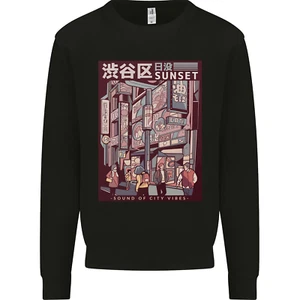 Japanese Sound of City Vibes Japan Kids Sweatshirt Jumper - Picture 1 of 77