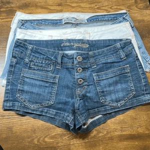 American Eagle Hollister Size 4 6 Reseller Lot cutoff jean shorts set of 4 - Picture 1 of 9