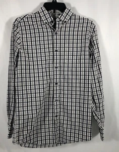 Camicia da uomo Claiborne a quadri abbottonati taglia small 100% cotone manica lunga - Foto 1 di 3