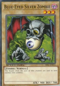 TARJETA YUGIOH 1 X OJOS AZULES PLATA ZOMBIE SBSC-EN011 1A EDICIÓN - Imagen 1 de 1