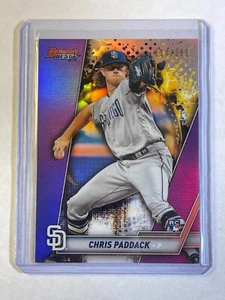 Tarjeta de novato Bowman's Best Purple Refractor 2019 #ed/250 - Chris Paddack #2 (RC) - Imagen 1 de 2