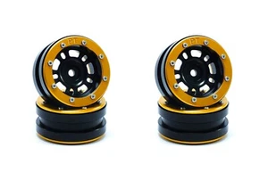 Beadlock Wheels PT- Distractor Black/Gold 1.9 (4 pcs) - Picture 1 of 5