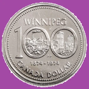1974 Canada Winnipeg Commemorative PROOF-LIKE Nickel Dollar Coin. UNC $1 - Picture 1 of 5