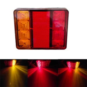 2x8-LED Trailer Truck Tail Lights Rear Brake Stop Light Indicator 12V Universal - Picture 1 of 14