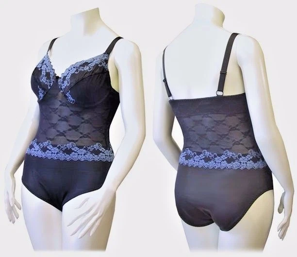 Body Shaper Crownette Briefer 38 40 42 44 46 C D DD Negro Encaje NUEVO Foto 1 de 1