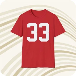 Roger Craig #33 San Francisco 49'ers NFL Jersey T-Shirt - Front & Back Print - Picture 1 of 6