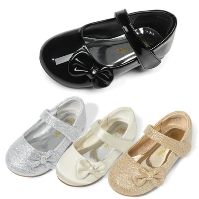 Dream Pairs Kids Baby Girls Flat Shoes Party Wedding Dress Shoes Mary Jane Shoes - Image 1 of 4