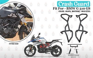 Pare choc noir avec "raccords compatibles avec BMW G310 GS" - Photo 1/11
